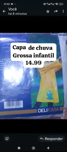 Capa grossa de chuva infantil 