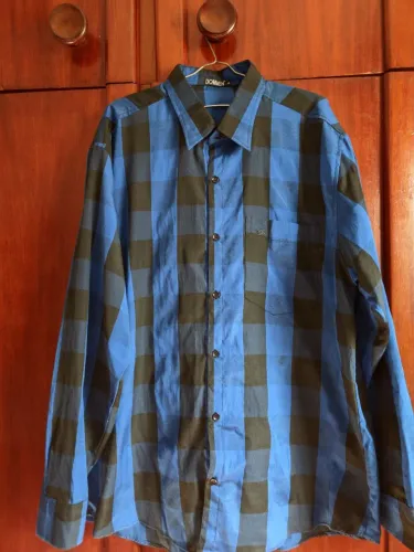 Camisa Xadrez Azul XG