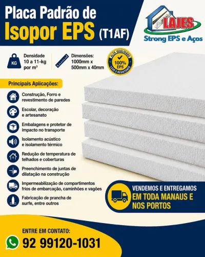 ISOPOR EPS ANTI CHAMAS