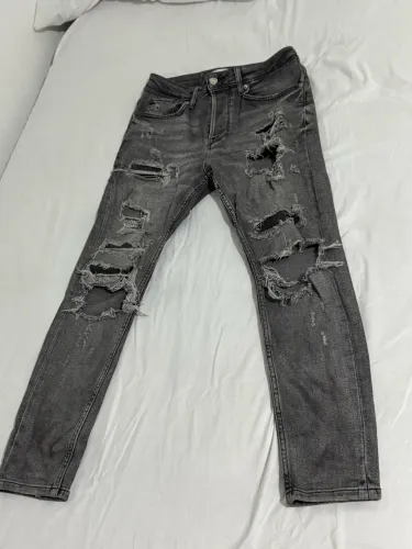 calça zara destroyed 36