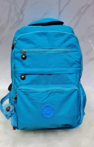 Mochila Escolar Kipling Premium Bicolor (Acompanha Chaveiro Macaco Em Cores Aleatórias)