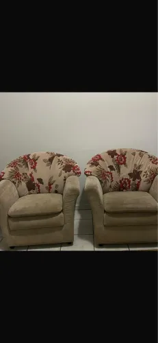 Título Par de Poltronas Decorativas Muito Confortáveis para Sala ou Quarto