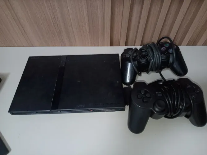 PlayStation 2 Slim Completo - 2 Controles + Memory Card + Jogos + Bolsa