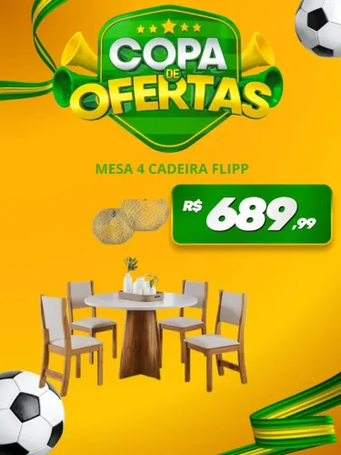 Mesa 4 cadeiras (Pague na entrega)