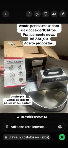 Panela mexedora de 10 litros