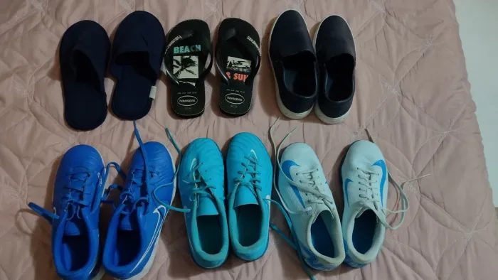 Lote de calçados menino número 34