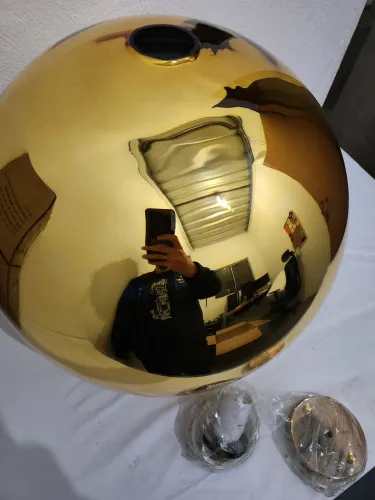 Luminárias Pendentes Globo Dourado Espelhado