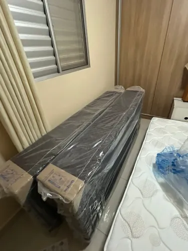 Cama Box Casal - Queen com Colchão (NOVO / Sem Uso e com Nota Fiscal)