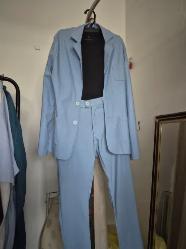 Terninho masculino azul claro, G