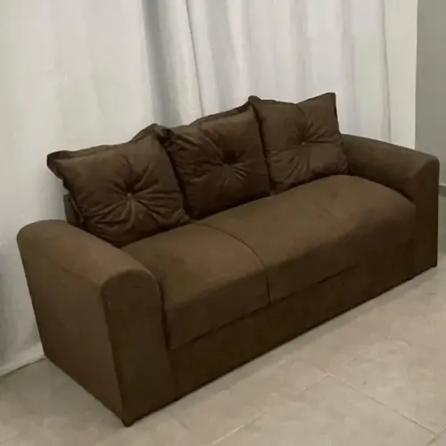 Sofá Porto 3 Lugares Tecido Suede Felipe Estofados
