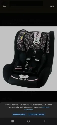 Cadeira para carro bebê  minnie até  25kg 