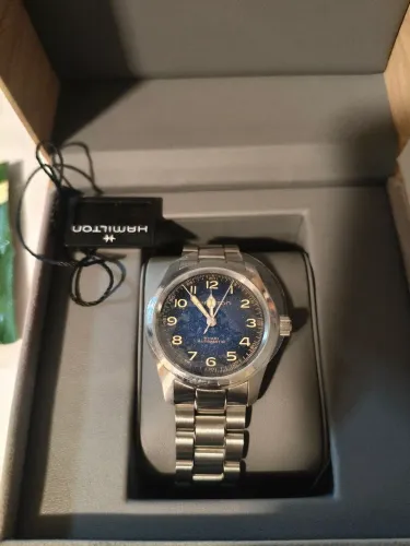 Relógio Hamilton Khaki Field Murph Automático Azul 38mm H *