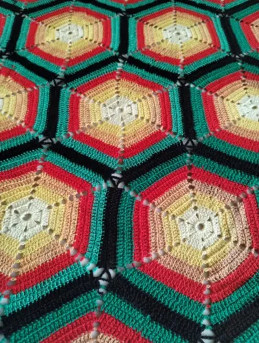 Colcha de crochê solteiro