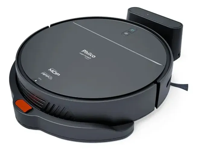 Aspirador de Pó Robô Philco Função Mop Preto 35W PAS28P