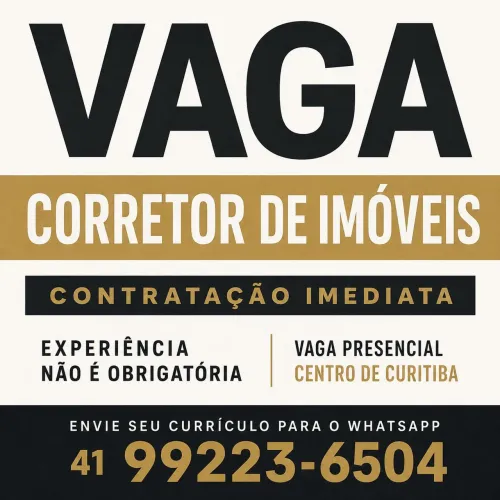 Vaga para corretor de imóveis