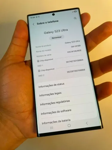 Samsung Galaxy S23 Ultra 5G 12/512GB Black - Semi Novo Impecável