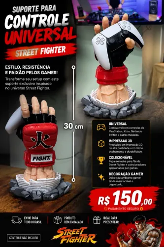 Suporte universal para controle de videogame street fighter