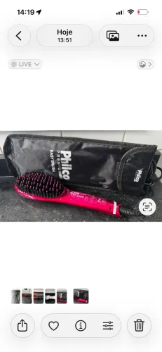 Escova alisadora PHILCO Easy Brush Premium - Bilvolt