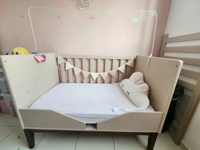 Berço/Cama Rosê + Colchão