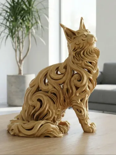 Escultura de gato