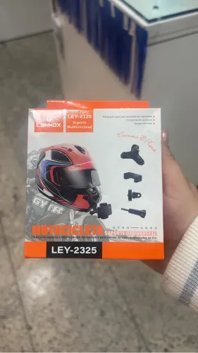 Suporte para celular no capacete 