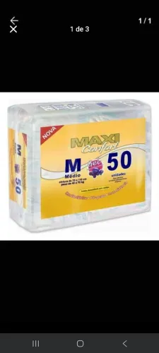 Fraldas Descartável para Adultos, Máxi confort M 50 unidades