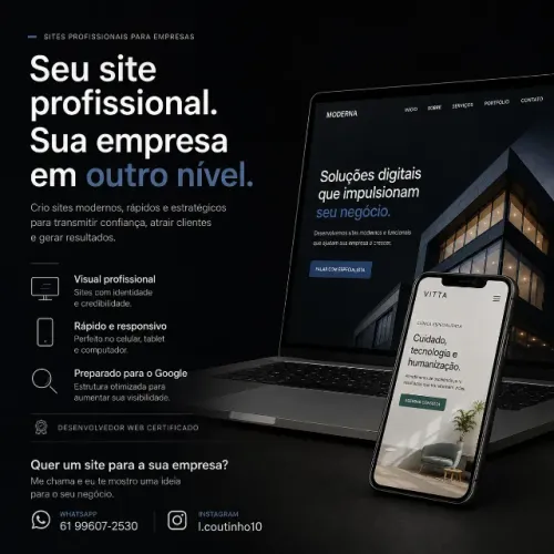 Criação de Sites Profissionais para Empresas | Desenvolvedor Web