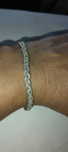 Pulseira de Prata 925 modelo Espinha de Peixe 19 cm