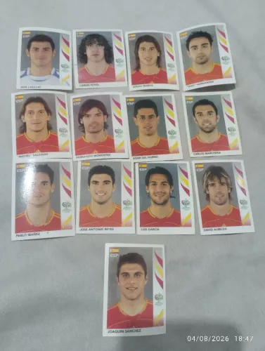 Lote figurinhas Seleção da Espanha Copa do mundo de 2006