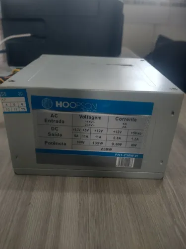 FONTE ATX HOOPSON 230W FUNCIONANDO PERFEITAMENTE