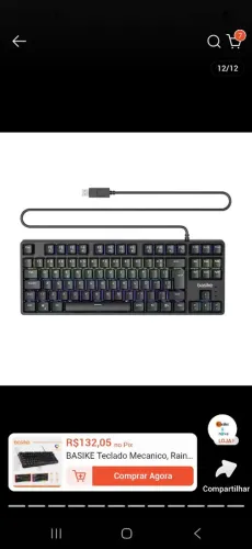 Teclado Gamer Basick Seminovo