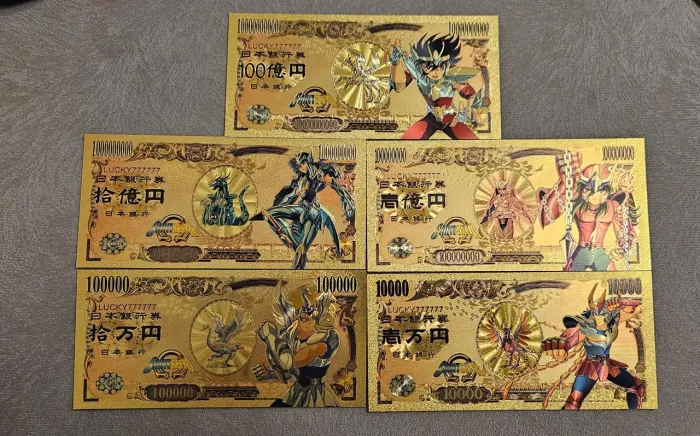 Cedula Fantasia Cavaleiros do Zodíaco Nippon Ginko - 5 Cavaleiros de Bronze