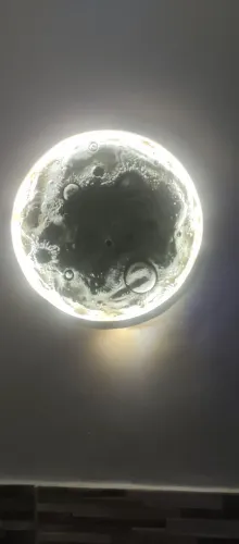 Luminária efeito 3D imagem da lua