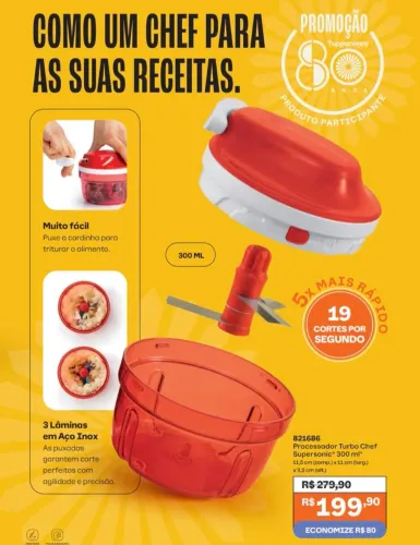 Processador Turbo Chef Supersonic Tupperware