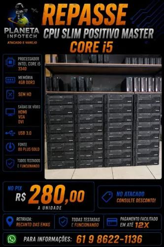 CPU Slim core i5 3340 com 4gb de ram e sem HD ( REPASSE )