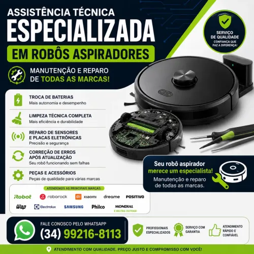 Conserto de robô aspirador