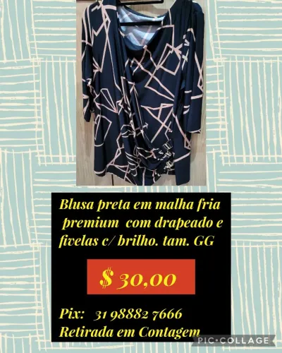 Blusa de luxo plus size