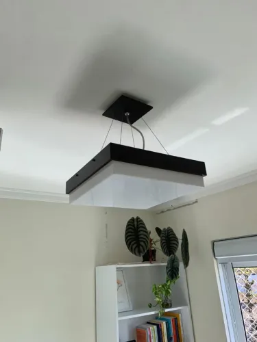 Lustre Pendente Retangular Moderno - 2 Unidades - Perfeito Estado