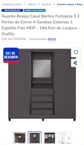 Guarda roupa novo só montei é usei por 3 meses
