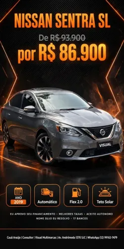 Nissan Sentra SL 2.0 Flexstart 16V Aut. 2019