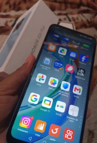 Vendo celular Honor x5b plus 256 de memória 6 meses de uso sem marcas, com caixa e nota fs