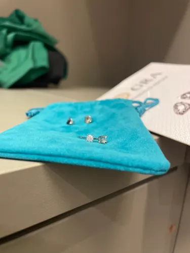 Brinco Ponto de Luz em Prata 925 com Pedra Moissanite 3mm