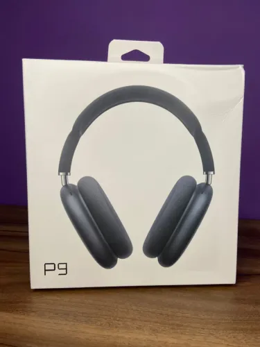 Fone de ouvido Headphone Bluetooth iOS Android P9 preto an6