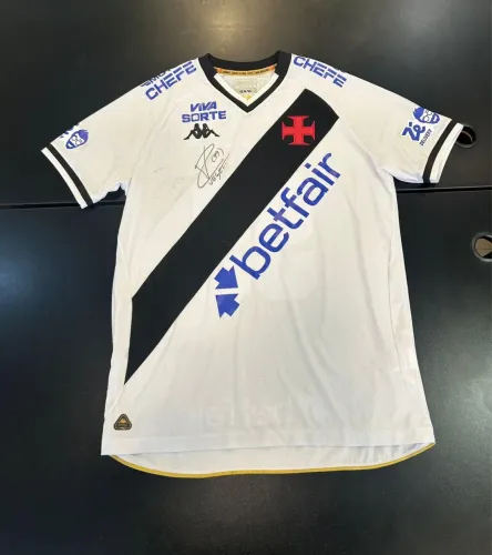 Camisa Vasco Vegetti Novembro azul 2025 autografada pelo Vegetti 