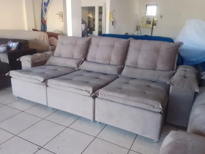 Sofá retrátil e reclinável PRONTA ENTREGA