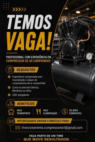 VAGA PARA TÉCNICO EM COMPRESSORES