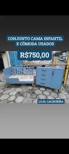 CONJUNTO CAMA/BERÇO COM CÔMODA