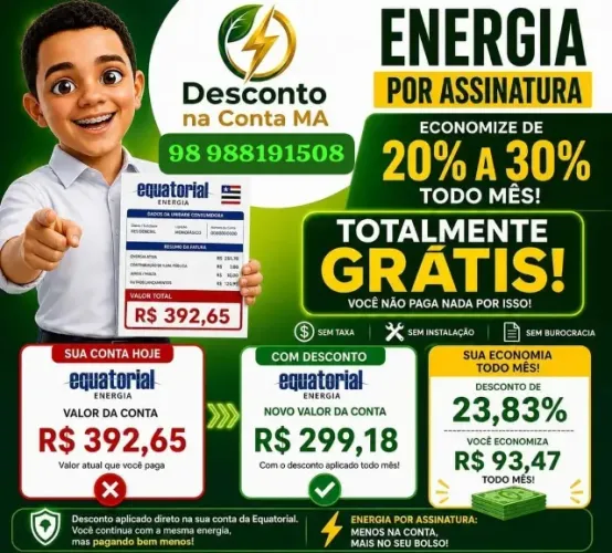 DESCONTO NA CONTA DE ENERGIA! SAIBA COMO ADQUIRIR