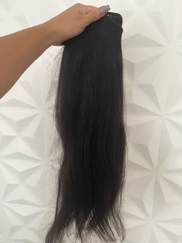 Vendo Mega hair , três telas cheias 65cm cabelo humano.
