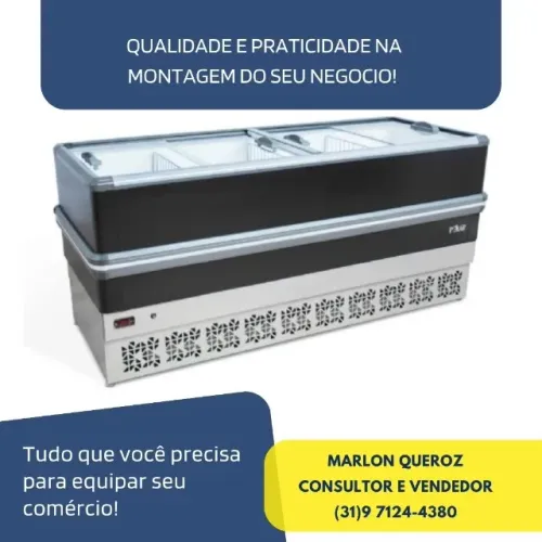 Ilha para Congelados Vidro Reto 2M Polar